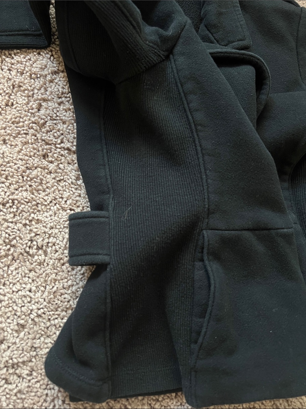 James Perse Black Double-Breasted 100% Cotton Crop PeaCoat Size 2 - Picture 3 of 7